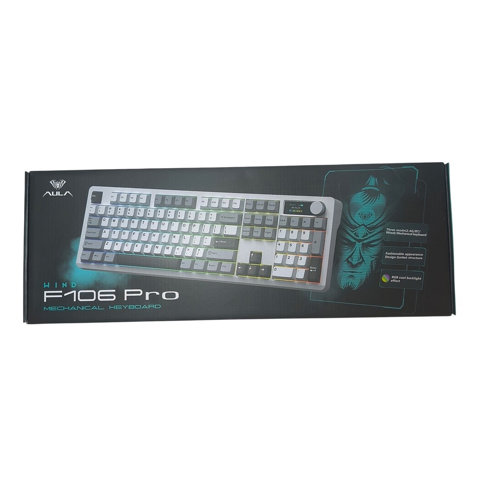 AULA F106 Pro Wireless Bluetooth‎ Mechanical Keyboard RGB Hot Swap NEW